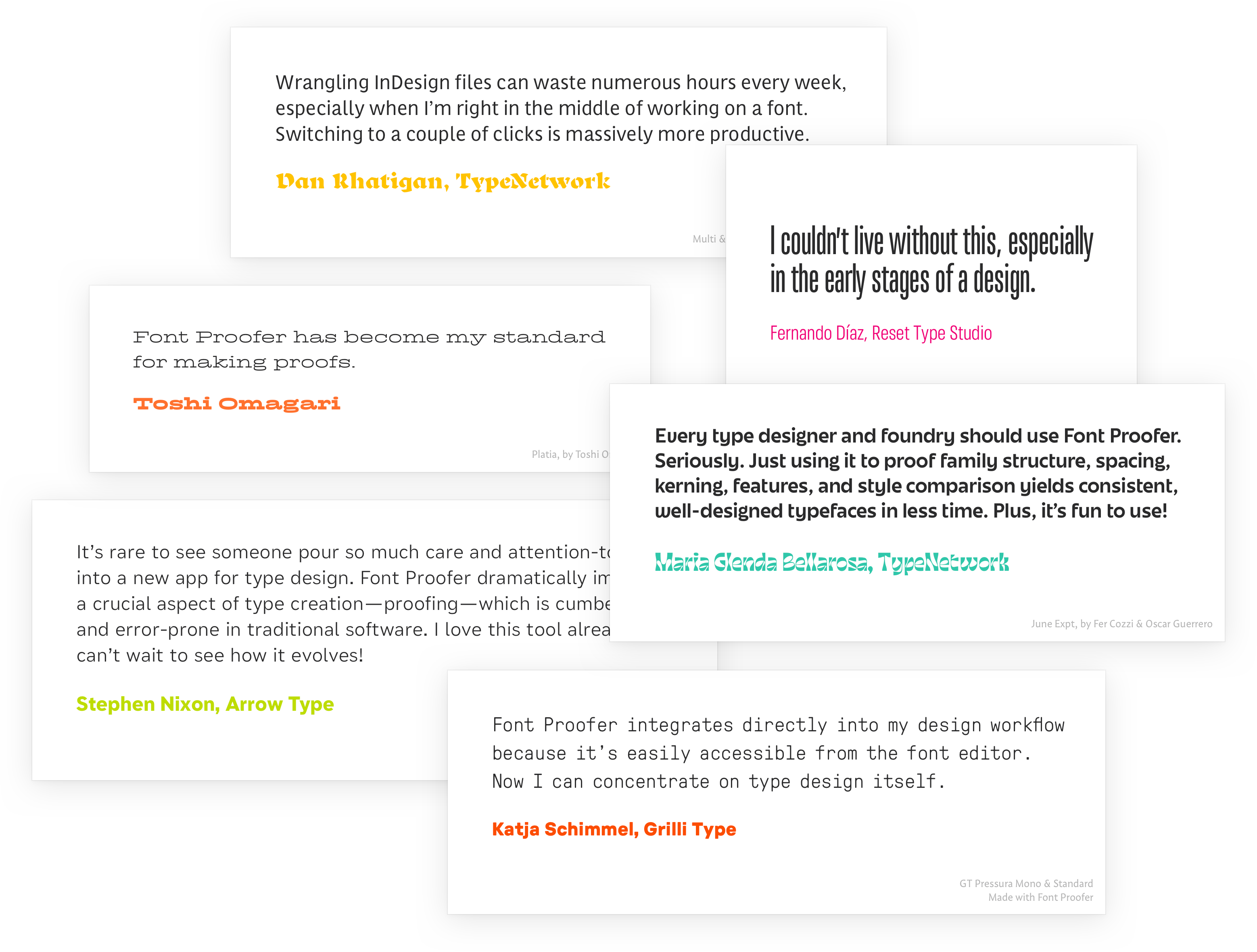 Proofer Design Font Proofer Design — Peter Nowell Design